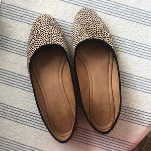 Madewell leopard flats, size 9.5